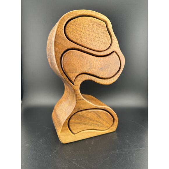 Vintage Wood Bandsaw Jewelry Box - Tall - Picture 3 of 6